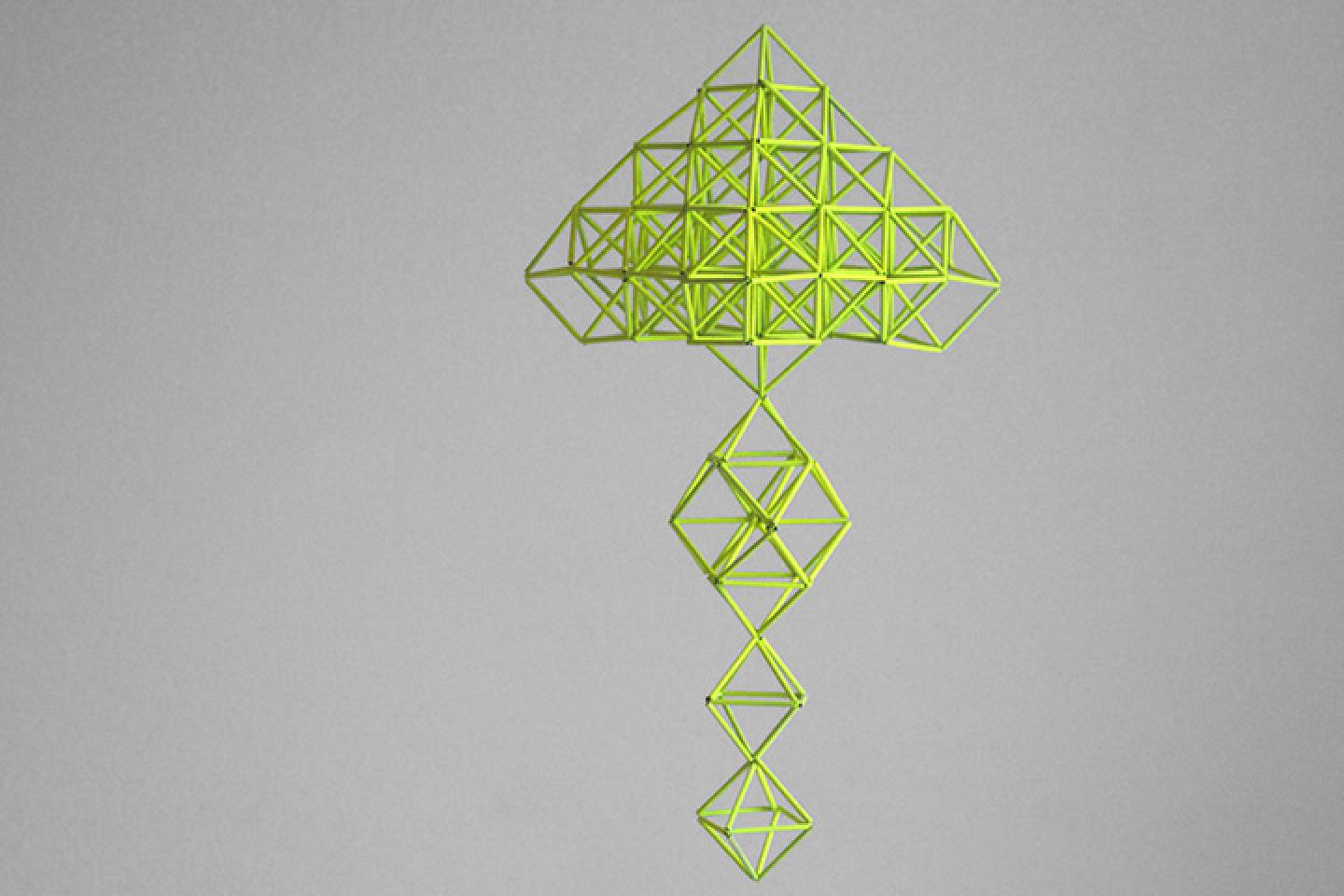 Neon yellow himmeli - stereometric